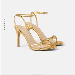 Gold strappy sandals